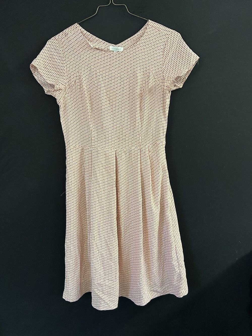Downeast Women's A Line Pleated Floral Dress Size Medium Retro Print